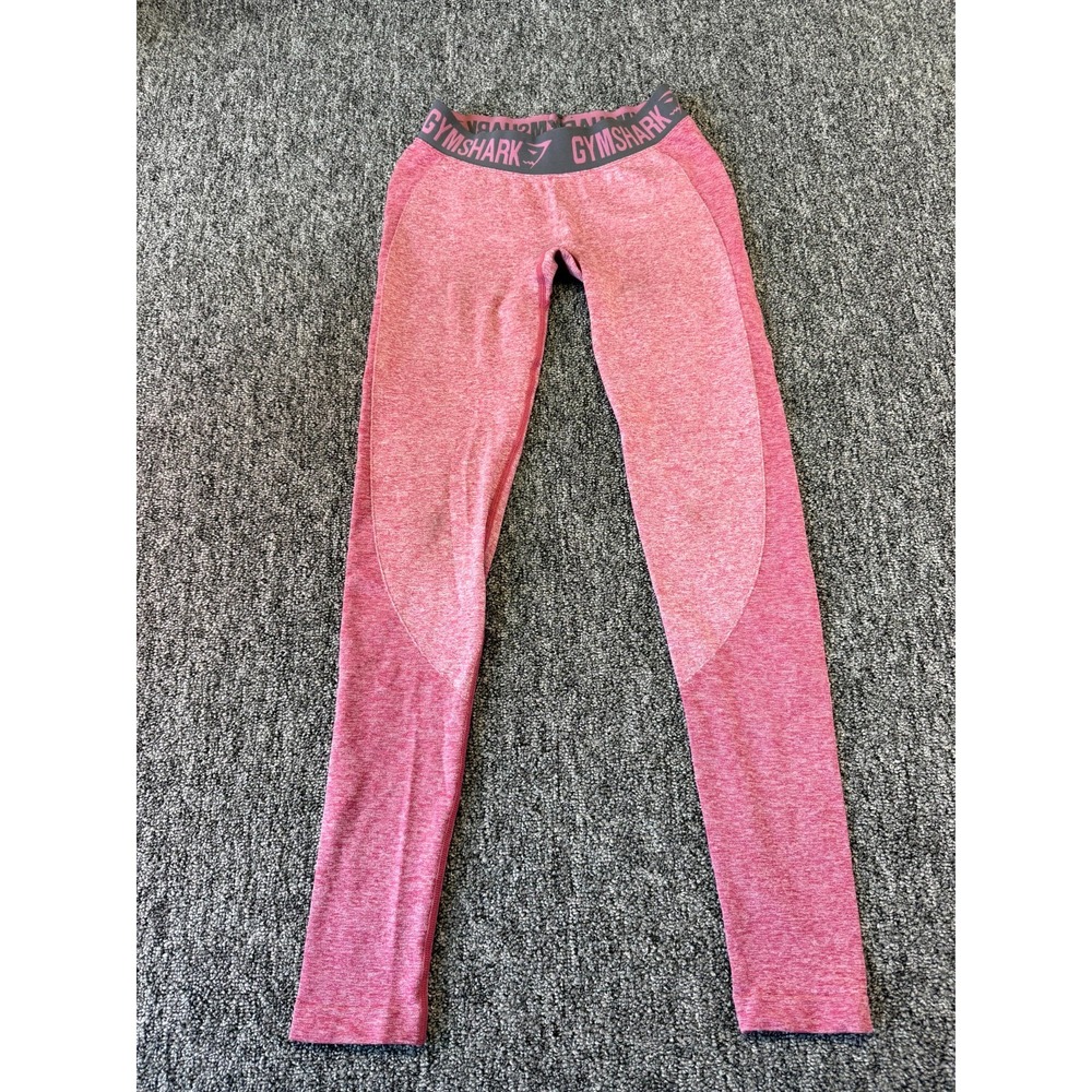 Gymshark Dry Moisture Management Leggings Women Small Heather Pink Nylon Stretch